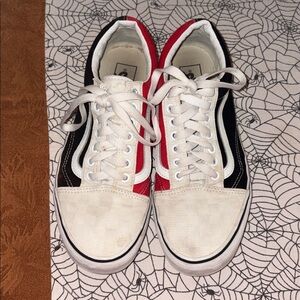 Red and Black Vans low top Sneakers